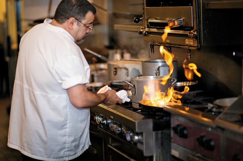 Chef Stellato is firing it up