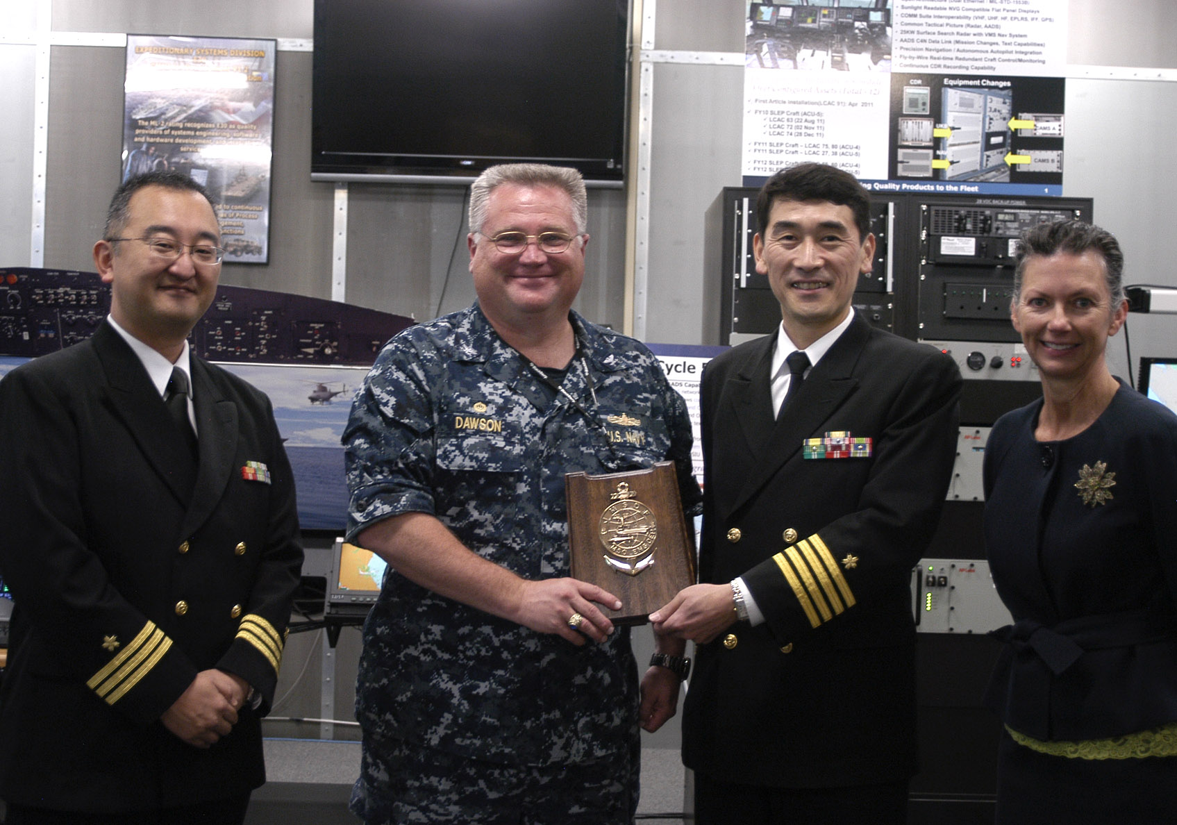 Japanese Martime Staff Office Present NSWC PCD with Plaque