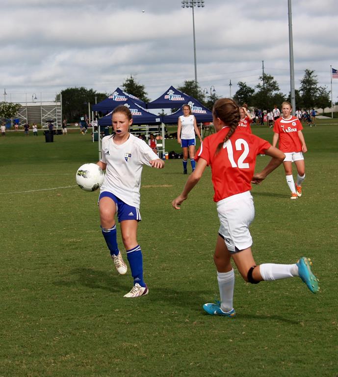 Maddie Flammia juggling a soccer ball