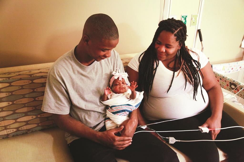 Proud parents, Kiesha and Jeremy 