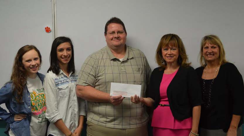 Bryn Walls- Publicity Officer, Sarah Sloane, Drama Club President, Bruce Twas – Mosley Drama Teacher, Jody Walls - Bay Arts Alliance President, & Nancy Luther- Bay Arts Alliance Education Committee Co-Chair.